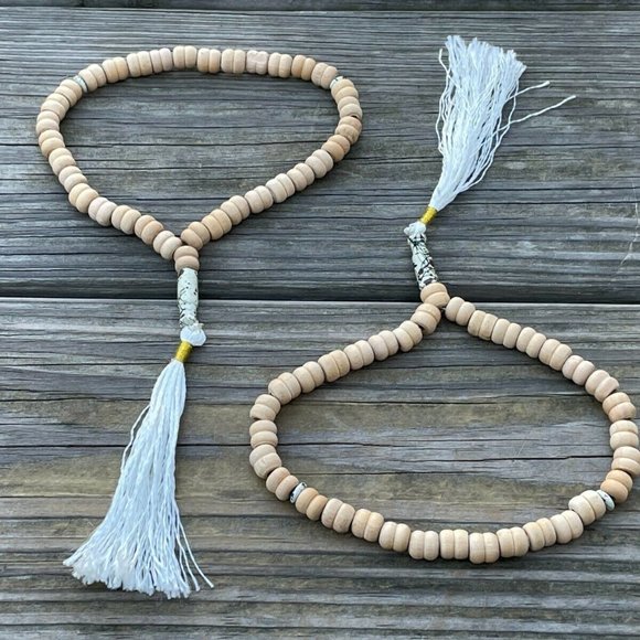 Religious Beads Real Wood Tan Handmade Prayer Beads Tasbeh Muslim Beads Lot of 2 - Picture 7 of 7